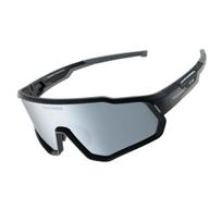 Rockbros SP383 poliarizuoti veidrodiniai vaikiški dviratininko akiniai su UV400 apsauga - juodi