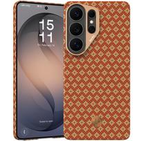 Benks Magnetic Armor Air Armor Grid Kevlar dėklas su metaliniu rėmeliu 600D (C.K.FL.SA.GD.A050), skirtas Samsung Galaxy S26 Ultra, oranžinis