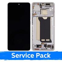 Ekranas skirtas Xiaomi Poco F7 Pro 5G su rėmeliu / Silver / (Service Pack)