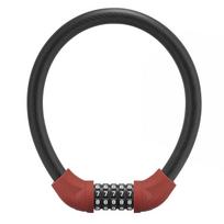 Rockbros RKS870-BK dviračio spyna su kodu ir 85 cm plieniniu trosu – raudona