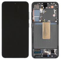 Ekranas Samsung S911 S23 5G su lietimui jautriu stikliuku ir rėmeliu Graphite originalus (service pack)