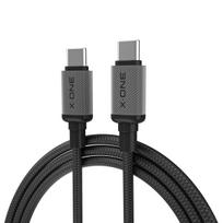 X-ONE TitanFlex duomenų laidas – C–C tipo – 5A, iki 240W, 1,2 m, juodas