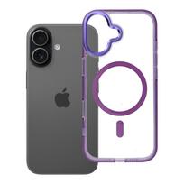 Su MagSafe suderinamas Frame Clear Hybrid Mag Cover dėklas iPhone 17, violetinis