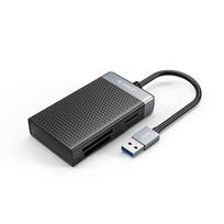 Orico CL4D-A3 atminties kortelių skaitytuvas USB-A 3.0, SD / microSD / CF / MS, 5Gbps – juodas su sidabro spalva