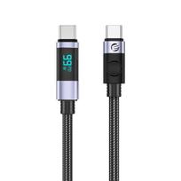 Orico LDC2C USB-C–USB-C PD, 100 W, 480Mbps laidas su LED ekranu, 3 m – juodas