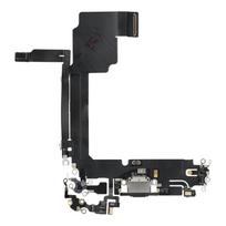 Originalus iš donorinio įrenginio išimtas „iPhone 15 Pro Max“ USB įkrovimo lizdo šleifas – juodas