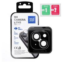 Blue Star „Easy Install“ grūdinto stiklo kameros objektyvų apsauga, skirta „iPhone 15 / 15 Plus“ – juoda