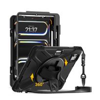 Tvirtas apsauginis dėklas Crong Defender Plus, skirtas iPad Pro 11″ M5 (2025) / M4 (2024), juodas