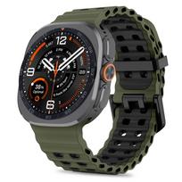 Tech-Protect Iconband Pro dirželis, skirtas „Samsung Galaxy Watch Ultra 47 mm“ – žalias su juoda spalva