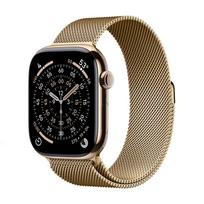 Nerūdijančiojo plieno Milano pynimo apyrankė Crong Milano Steel, skirta Apple Watch 44/45/46/49 mm, rožinio aukso spalvos
