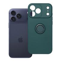 Silikoninis „Ring“ dėklas, skirtas „iPhone 17 Pro Max / 18 Pro Max“ – žalias