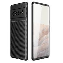 Carbon Fiber Cover For Google Pixel 6 Pro Case Silicone Funda Google Pixel 6 Pro Ultra Thin Case For Google Pixel 6 Pro 6.67inch Google Pixel 6 Pro juoda