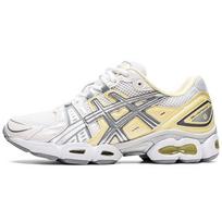 Asics Gel-Nimbus 9 Maratono Žemi Bėgimo Bateliai Moterims Bėgimo Bateliai Balti Sidabriniai Geltoni 1202A278-101 36 white