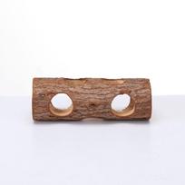 Hamster Natural Wooden Tunnels Tubes Bite-resistant Hideout Tunnel Molar Toy For Indoor Cats Dogs 15cm [about 50 g]