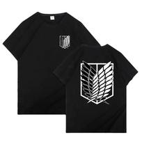 Japoniški Anime Marškinėliai Vyrams Ataka prieš Titanus Marškinėliai Unisex Kawaii Animacinių Filmų Titanų Ataka Grafiniai Marškinėliai Vyriški Harajuku Vasaros Viršūnės S smėlis