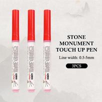 3Pcs Weatherproof Paint Marker Graffiti Pens Golden Tombstone Marker Pen Restores Faded Inscriptions On Gravestones And Granite red