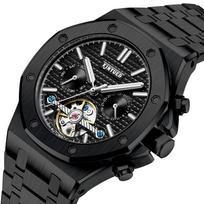 Men's Watches Automatic Mechanical Luxury Brand High Quality Men Leather Wristwatches Free Gift Box