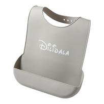 Unisex Silicone Elderly Aid Eating Protector Adult Bib Adults Patients Feeding Adults Bibs šviesiai pilka spalva