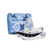 Crocs Crush Clog EVA Comic Graffiti Decorative Buckle Graffiti Trend Killer Kitten Gift Box Hole Shoes Unisex Black and White 42-43 juoda balta spalva