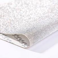 Self-Adhesive Rhinestone Glitter Stickers - Crystal DIY Accessories 12x20 cm gray