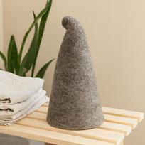 Sauna Hat - Wool Felt Wizard Style Brown