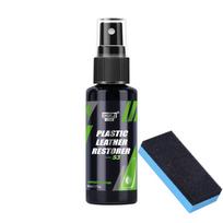Automobilio plastiko atnaujintojas Poliravimo priemonė Odos valiklis Purškiklis Atgal į juodą blizgesys 50ml/100ml/300ml Salono plastiko atnaujintojas Automobilio aksesuaras