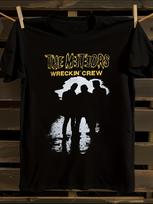 90s The Meteors Wreckin' Crew Retro Logo Tshirt XL white