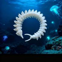 3D Printed Articulated Sea Monster Deep Sea Creature Figure Poseable Tentacle Monster Desk Decor Office Shelf Ornament Gift