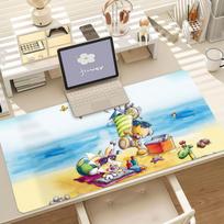 Animacinis D-Diddl žiurkės pelės kilimėlis Neslystantis guminis kraštas Užfiksuotas Storas kilimėlis nešiojamam kompiuteriui, žaidimų stalui 30cmx60cm(11.8x23.6inch) gray