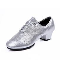 Latin Dance Shoes Women Flamenco Shoes Leather Heels Soft Sole Modern Salsa Ballroom Dancing Shoe Woman Jazz Tango Shoes 40 auksas