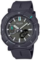 Casio Pro Trek Hiker Line laikrodis su tvirtu ir bioplastiko anglies pilkos spalvos Bluetooth, saulės energija, statyboms, PRJ-B001-1JF, Vyriškas, black