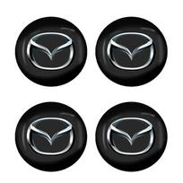 4pcs 56mm Car Wheel Center Hub Caps Cover Rim Exterior Decals Stickers Badge For Mazda 5 6 Axela CX-5 CX-7 MX-5 Auto Decoration