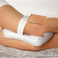 [Knee Pad Pillow] One-Leg Pillow with Adjustable Straps | Knee Pad for Side Sleeping, Polyester Cover beige