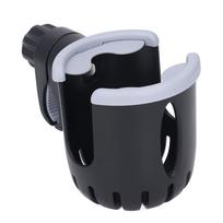 Stroller Cup Bottle Holder with 2 Ears Plastic Stable for Walkers Wheelchairs Shopping Carts black