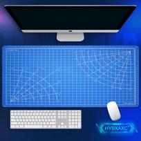 Cutting-Mat-white-on-black Mouse Pad Office Laptop Deskmat Anime Mousepad Gamer Keyboard Mouse Mat Computer Accessories 30cmx60cm(11.8x23.6inch) gray