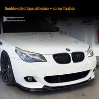 Suderinamas priekinis lūpos spoileris BMW 5 serijos E60 E61 2005-10 MT - Aerodinaminis išorės komplektas. Piano Black gray