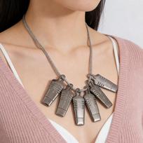 Death Stranding Qpid Necklace Metal Pendant Chain Choker Adjustable Length for Men Women Game Lovers Gift OneSize