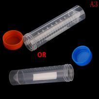 10Pcs 50Ml Plastic Centrifuge Tube Pipe Vial Lab Test Container With 4 Bottom A3