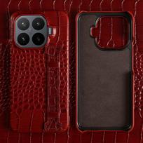 Su riešo dirželiu Prabangus natūralios odos dėklas skirtas Xiaomi 17T Pro 15 17 Ultra 15T 14T 13T 12S 15S Pro Krokodilo rašto Funda Para Genuine Leather&Xiaomi 17T black