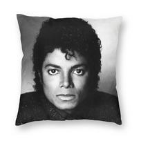 Michael Jackson Pillowcase Printed Polyester Cushion Cover Decoration Pop Music Singer Throw Pillow Case Cover Bedroom Zippered 30X30CM