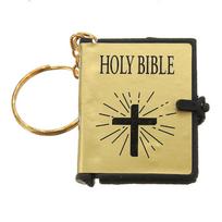 Mini Biblijos raktų pakabukas Anglų Šventoji Biblija Religinis krikščionis Jėzus
