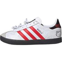 Hello Kitty x Adidas Originals GAZELLE Abrasion Resistant Low top Kids' Skateboarding Shoes White Red Kids' Sneakers IH9953 35.5