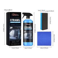 Car Ceramic Coating Liquid Coatin Kit with Spong Crystal Hydrophobic Layer Polishing Paint Coating Agent Car Polish Coatings black