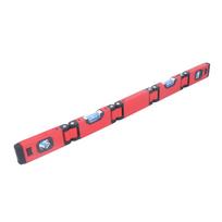 28 Inch Foldable Level Ruler High Accuracy Multifunctional Bubble Level Measurement Tool for Pipes Stairs Corners red