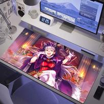 HYBXAXC Gold Ship Mousepad Umamusume Pretty Derby MouseMat Rubber Gaming Keyboard Pad Stitch Lock Edge Laptop DeskMat 800x400x2mm white