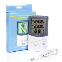 TA318 Indoor/Outdoor Digital Thermometer and Hygrometer with Large Display TA-318 gray