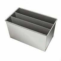 Nerūdijančio plieno didelės talpos laikymo dėžutė, lengvai valoma, skirta valgykloms, virėjams, viešbučių virtuvėms, 3 skyrių 3-grid without Lid gray