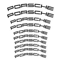 Automobilio stabdžių suportų ir ratlankių juostelės Dekoratyvinis lipdukas Porsche Cayenne Panamera Macan 911 Taycan Boxster Cayman Automobilio ratų stebulės lipdukas