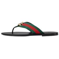 GUCCI Juostuotos T-diržo Sandalai 630307 H9020 8476 41 black