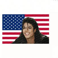 1PC Musicians And Singers Michael Jackson Cartoon Tapestry for Living Room Home Dorm Decor INS Home Decor 100X70CM red